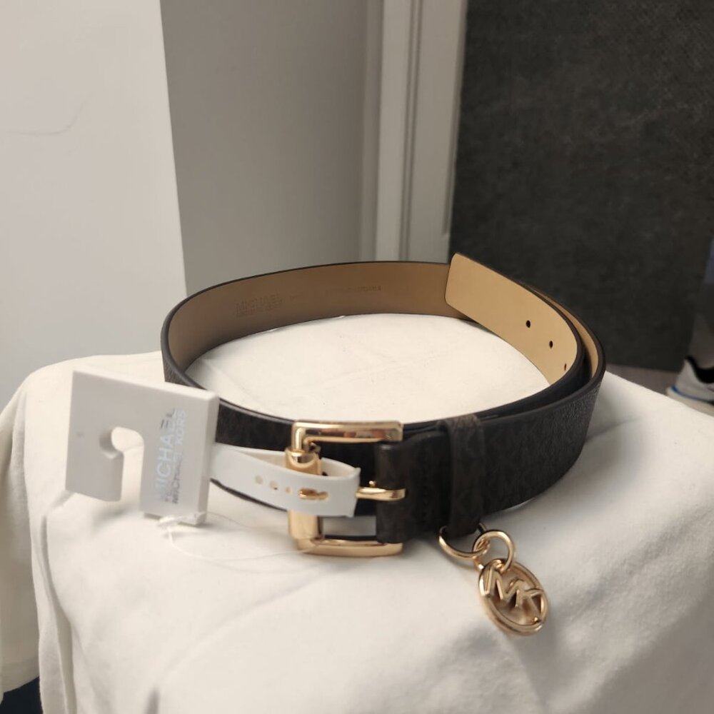Michael Kors Logo Brown Belt